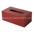 PU Leather Paper Crocodile Skin Tissue Box